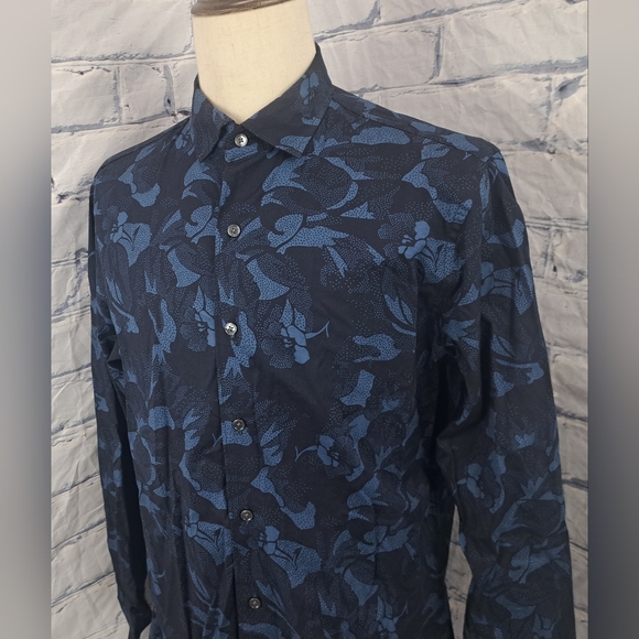 Ted Baker Other - Ted Baker Men's Button Down Shirt Floral Flowers Africa Kenya Blue Size Large